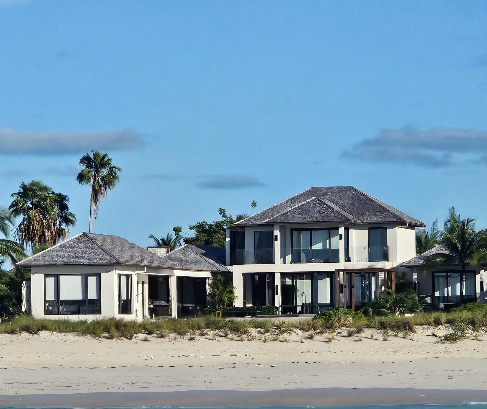 Modern beachfront villa, Leeward, by Juanita Harris